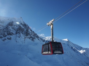Le Massif du Mt Blanc et l'aiguille du midi