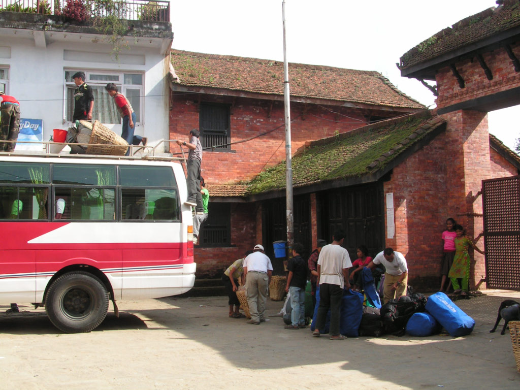 Au point de départ du trek a Gorkha
